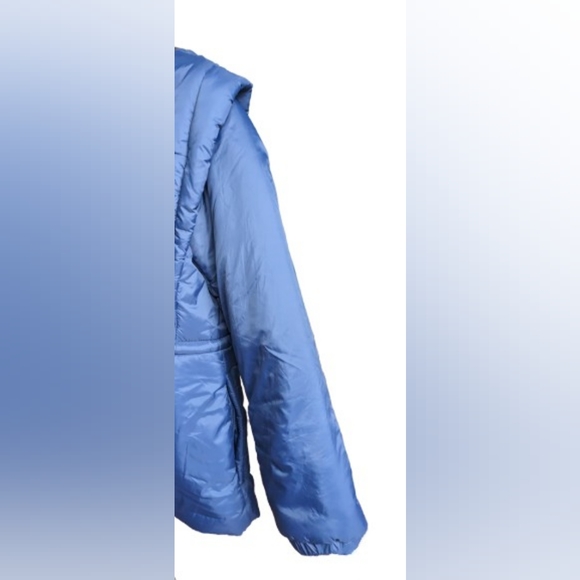 NWT Anthropologie/Maeve Blue Snap-Sleeve Puffer Jacket & Vest removable sleeves, - Picture 11 of 15